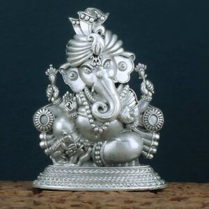 Silver Vinayaka Idol | Silver Ganesh Idol 2D