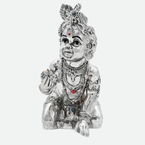 Silver Bal Gopal Lord Krishna God Idol