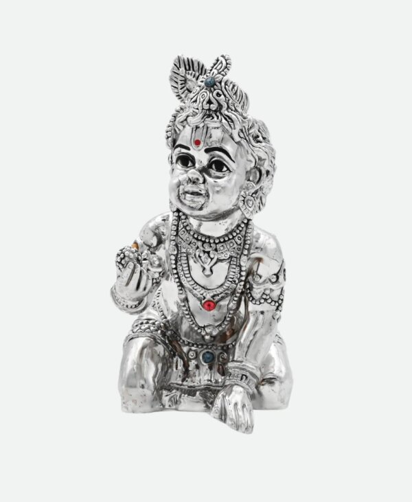 Silver Bal Gopal Lord Krishna God Idol