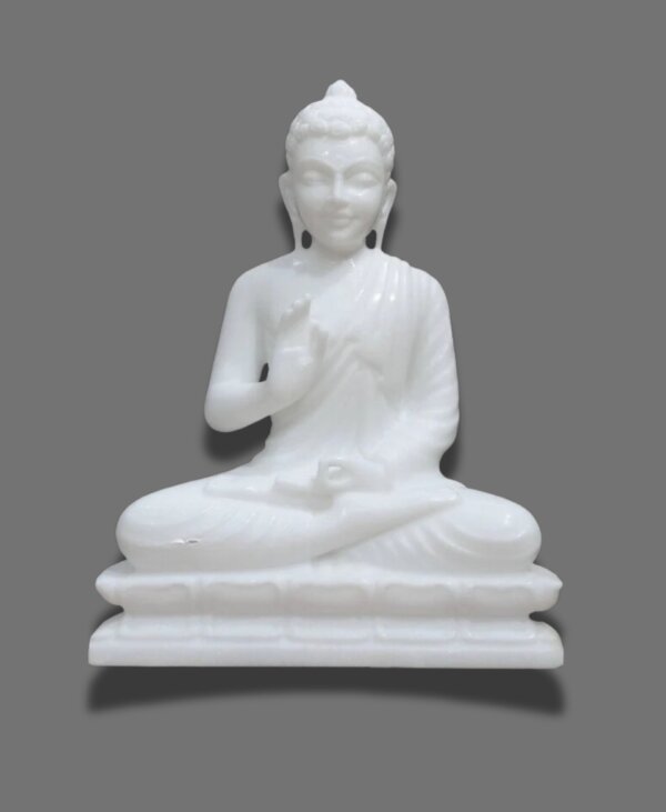 Buddha Statue Makrana Marble 15-Inch Peaceful Home decor