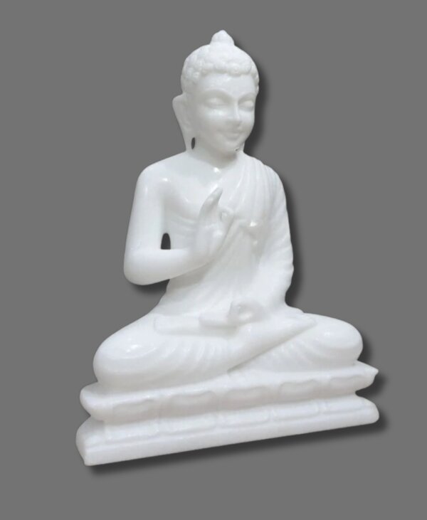 Buddha Statue Makrana Marble 15-Inch Peaceful Home decor