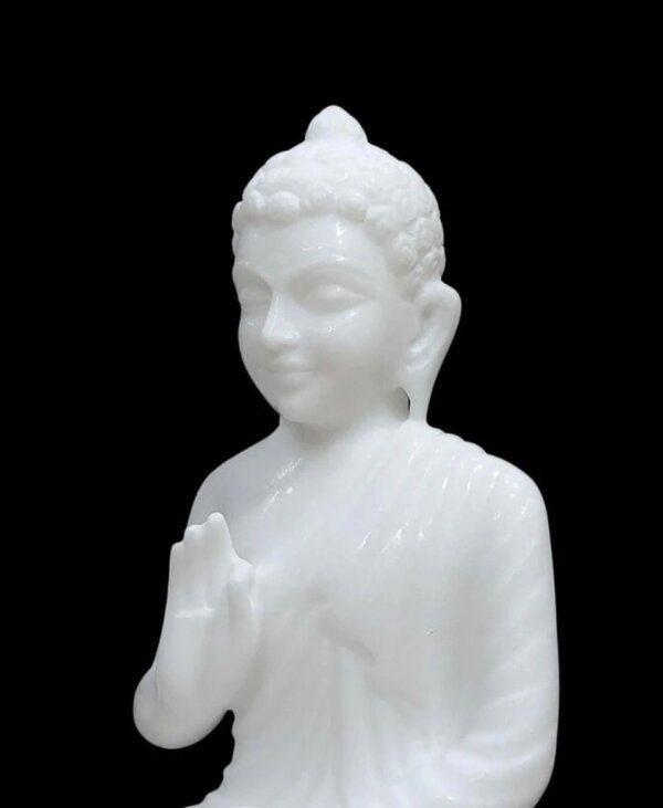 Buddha Statue Makrana Marble 15-Inch Peaceful Home decor