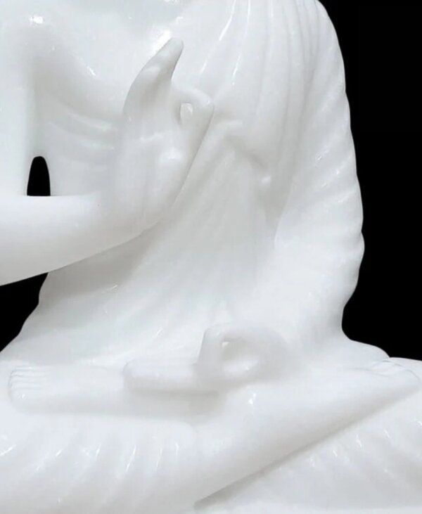 Buddha Statue Makrana Marble 15-Inch Peaceful Home decor